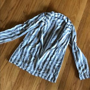 Grey and white striped jacket